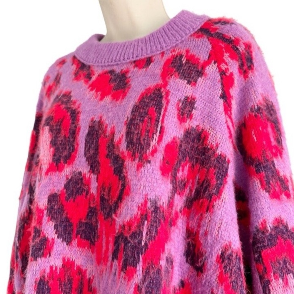 Entro Purple and Red Patterned Sweater - Picture 3 of 7